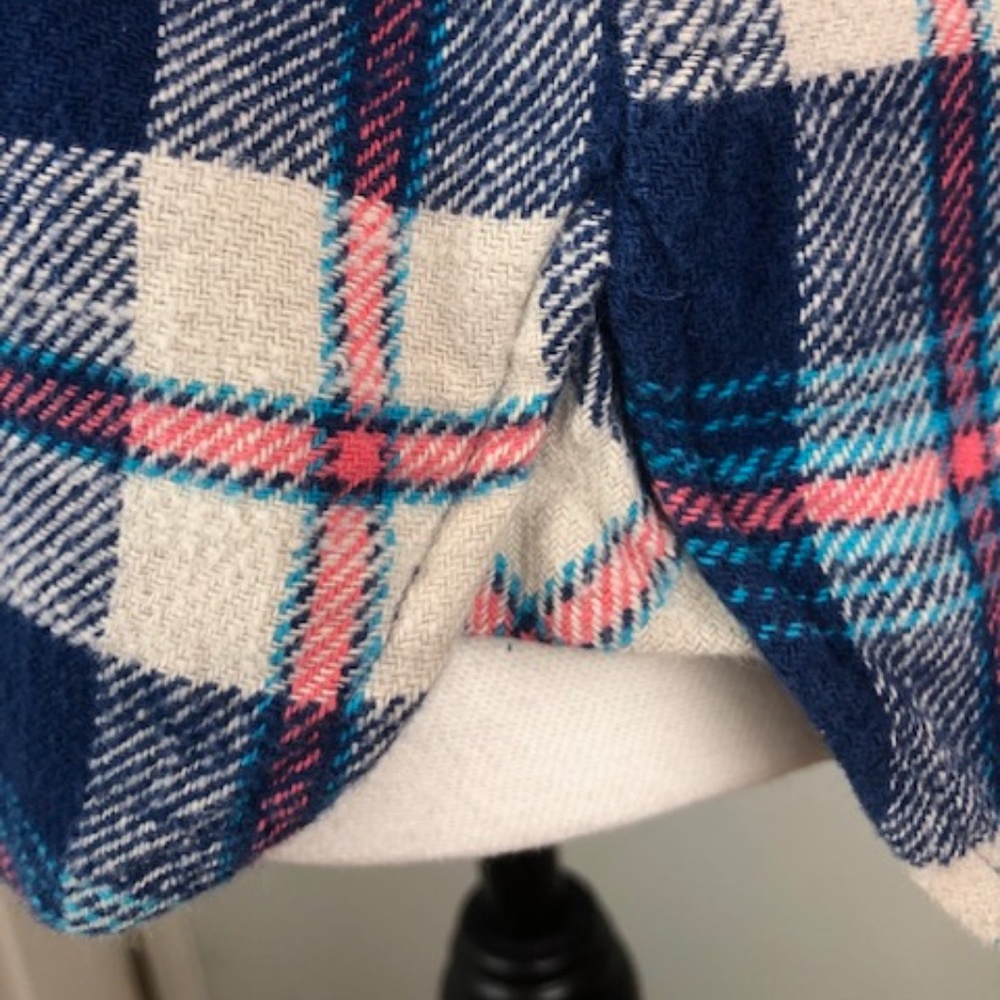 J.Crew Vintage 90s Blue  Plaid Sz 2 - Picture 7 of 10